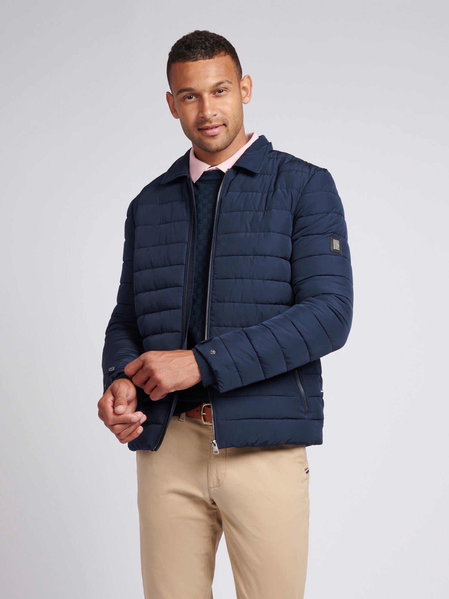 Mens thin quilted jacket best sale