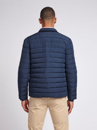 Mens Lightweight Quilted Collared Jacket in Dark Sapphire Navy