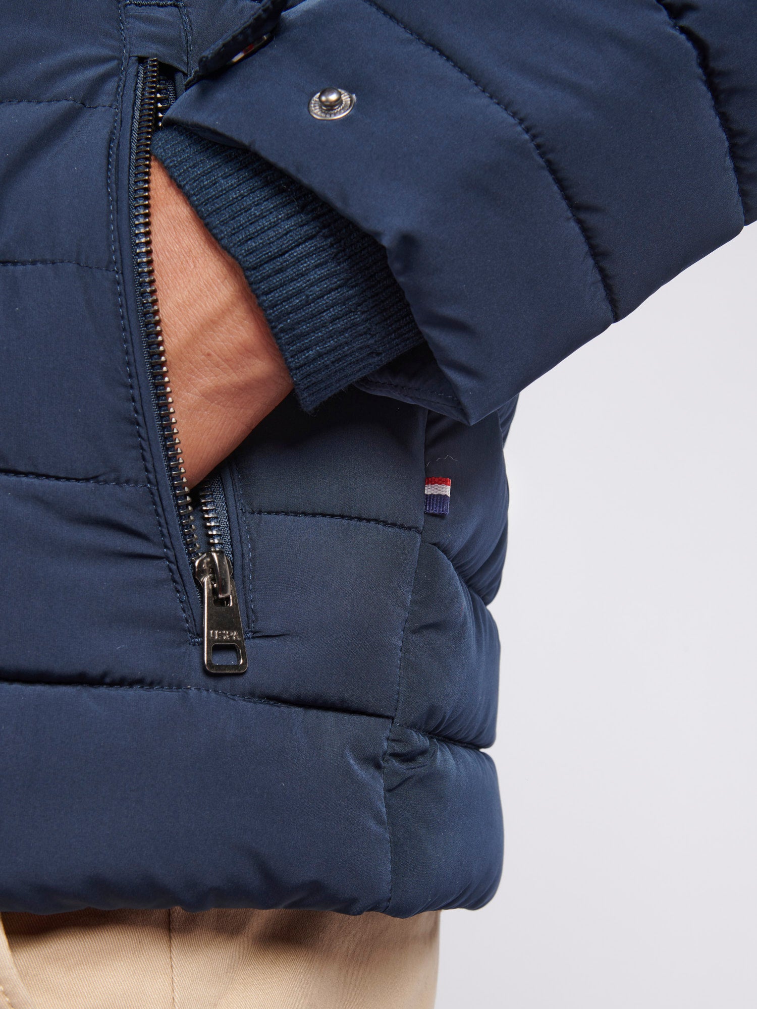 Mens Lightweight Quilted Collared Jacket in Dark Sapphire Navy