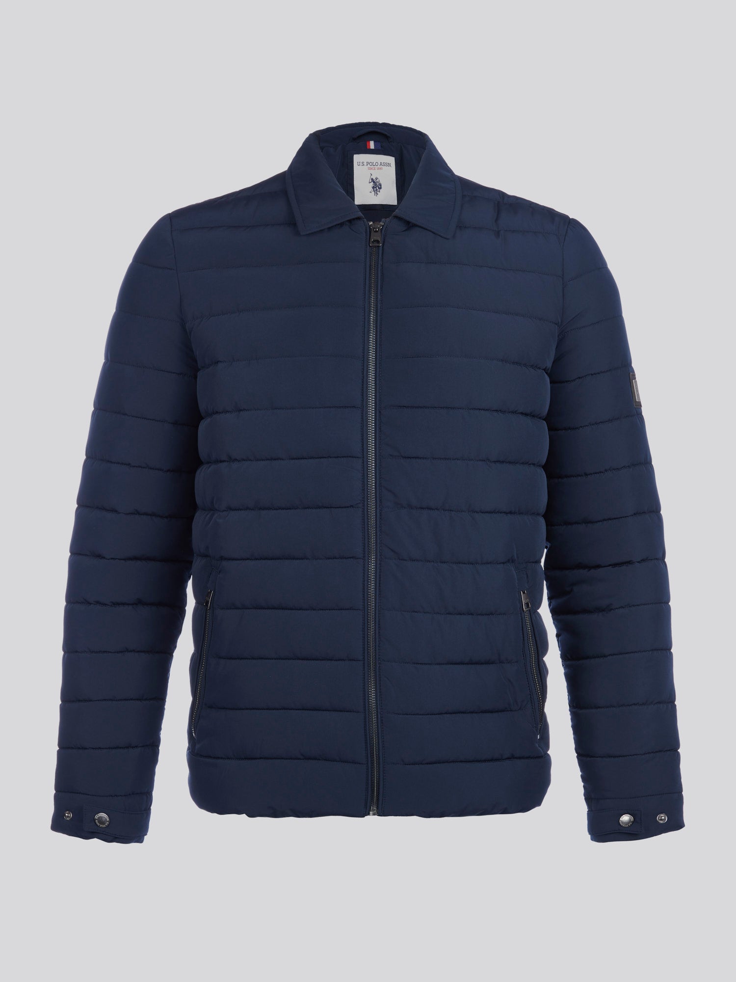 Mens Lightweight Quilted Collared Jacket in Dark Sapphire Navy