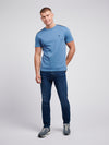 Mens Taped Interlock T-Shirt in Blue Horizon