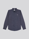 Mens Printed Shirt in Dark Sapphire Navy