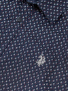 Mens Printed Shirt in Dark Sapphire Navy