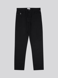 Mens Bedford Cord 5 Pocket Trousers in Black