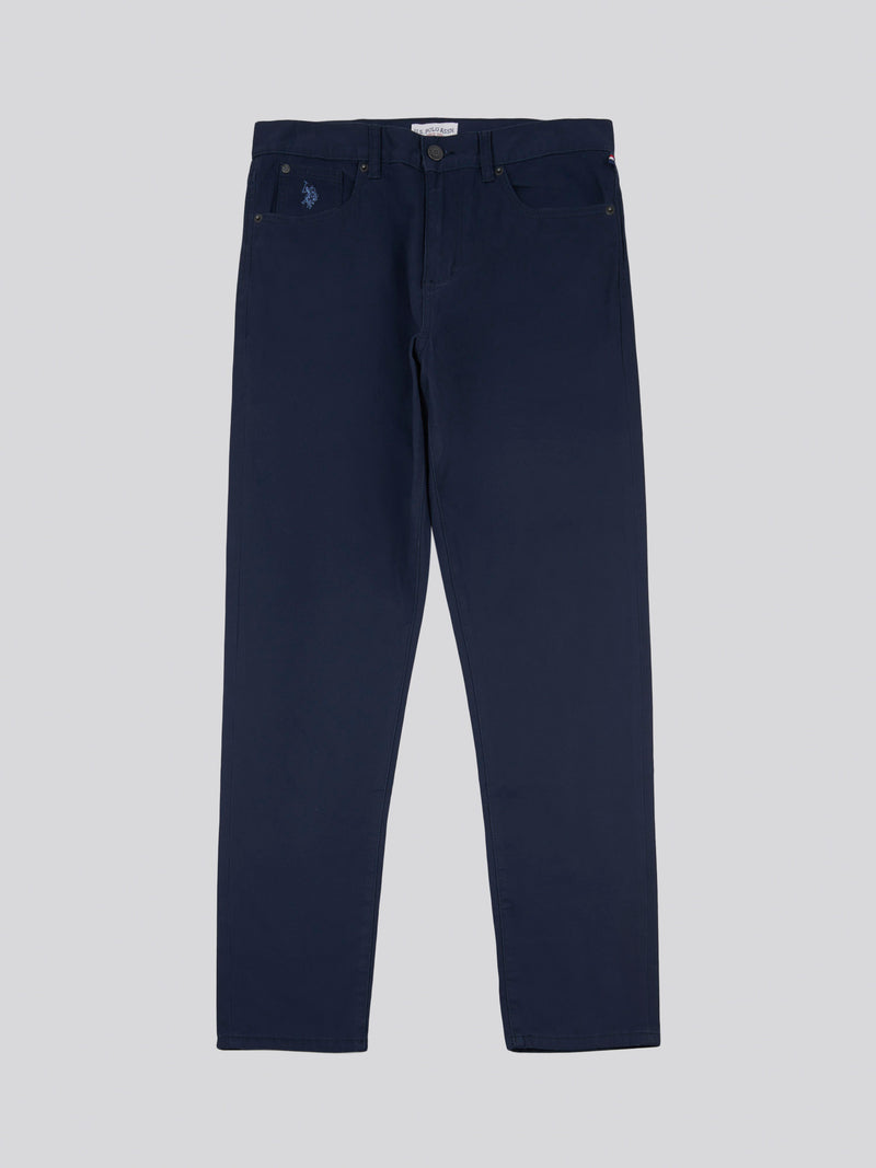 Mens Bedford Cord 5 Pocket Trousers in Dark Sapphire Navy