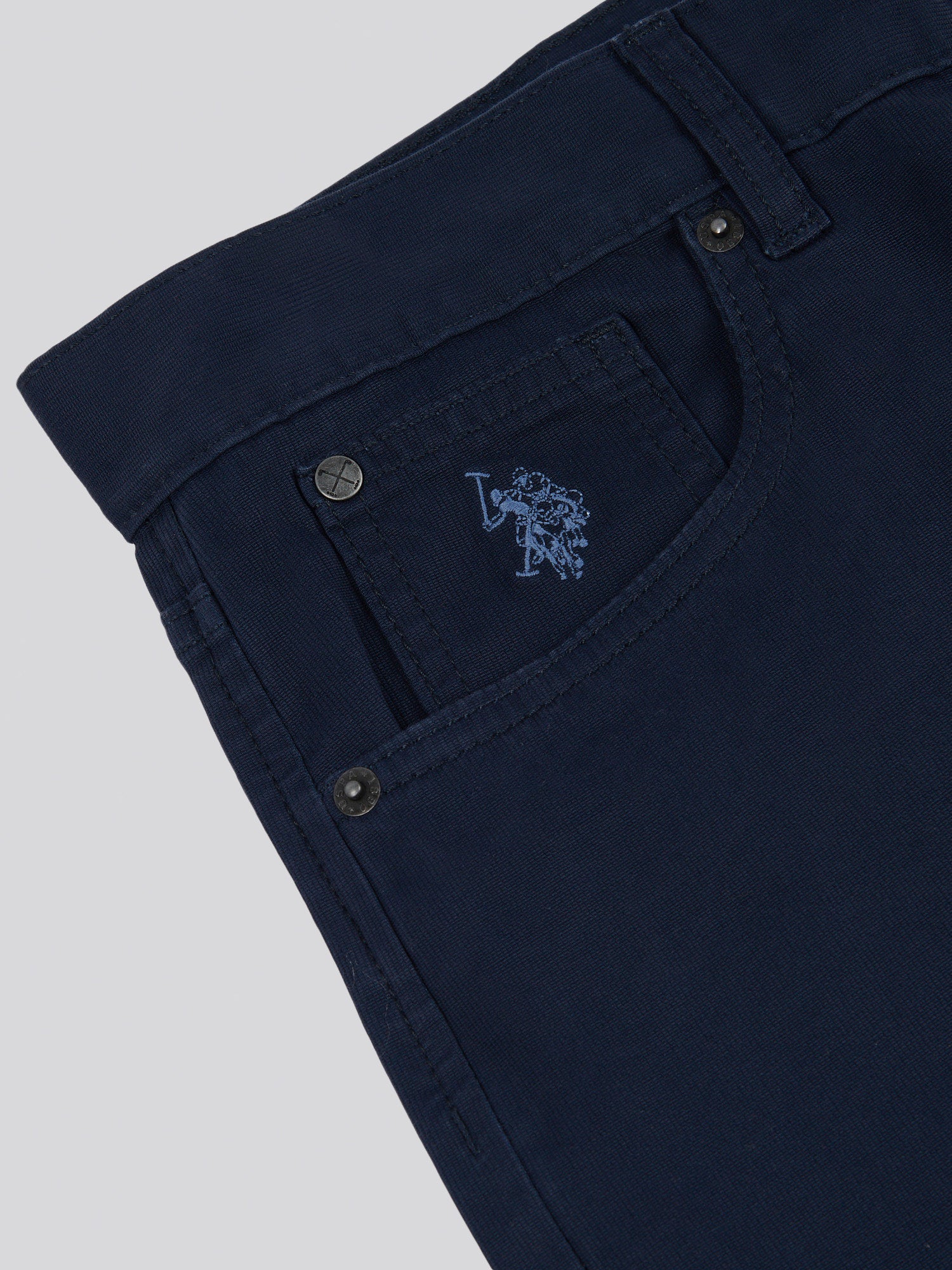 Mens Bedford Cord 5 Pocket Trousers in Dark Sapphire Navy