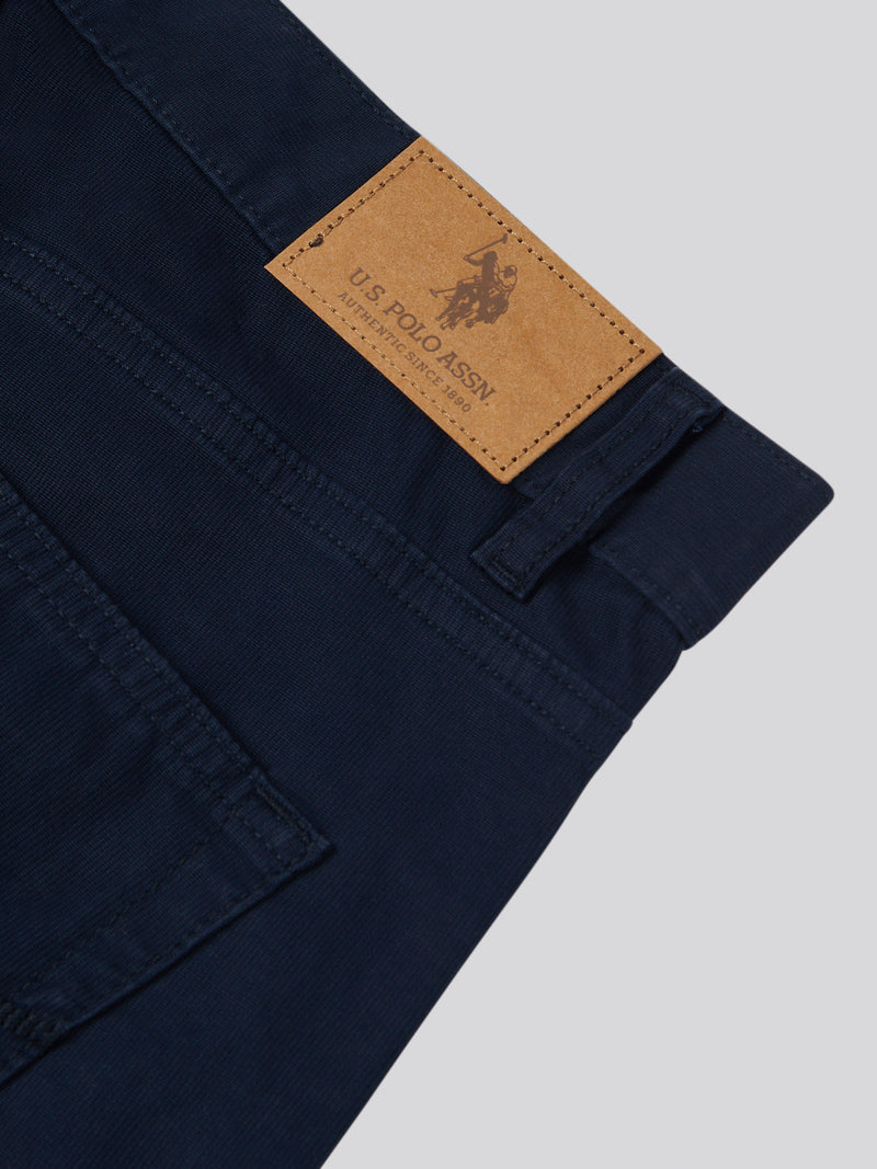 Mens Bedford Cord 5 Pocket Trousers in Dark Sapphire Navy