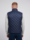 Mens Diamond Quilt Hacking Gilet in Dark Sapphire Navy