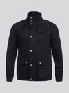 Mens Wax Coated Patch Pocket Jacket in Black