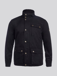 Mens Wax Coated Patch Pocket Jacket in Black