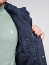 Mens Textured Winter Puffer Jacket in Dark Sapphire Navy