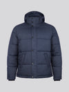 Mens Textured Winter Puffer Jacket in Dark Sapphire Navy