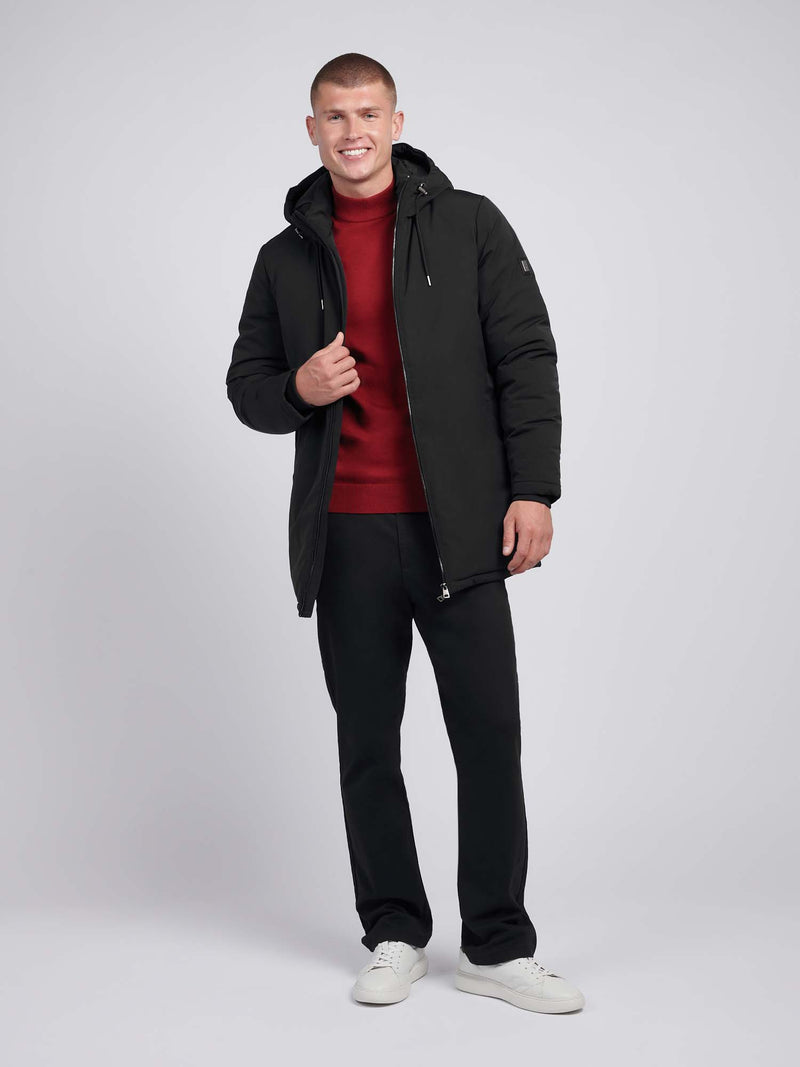 Mens Smart Parka Jacket in Black