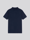 Mens Regular Fit Vertical Texture Polo Shirt in Dark Sapphire Navy / Moonlight Blue DHM