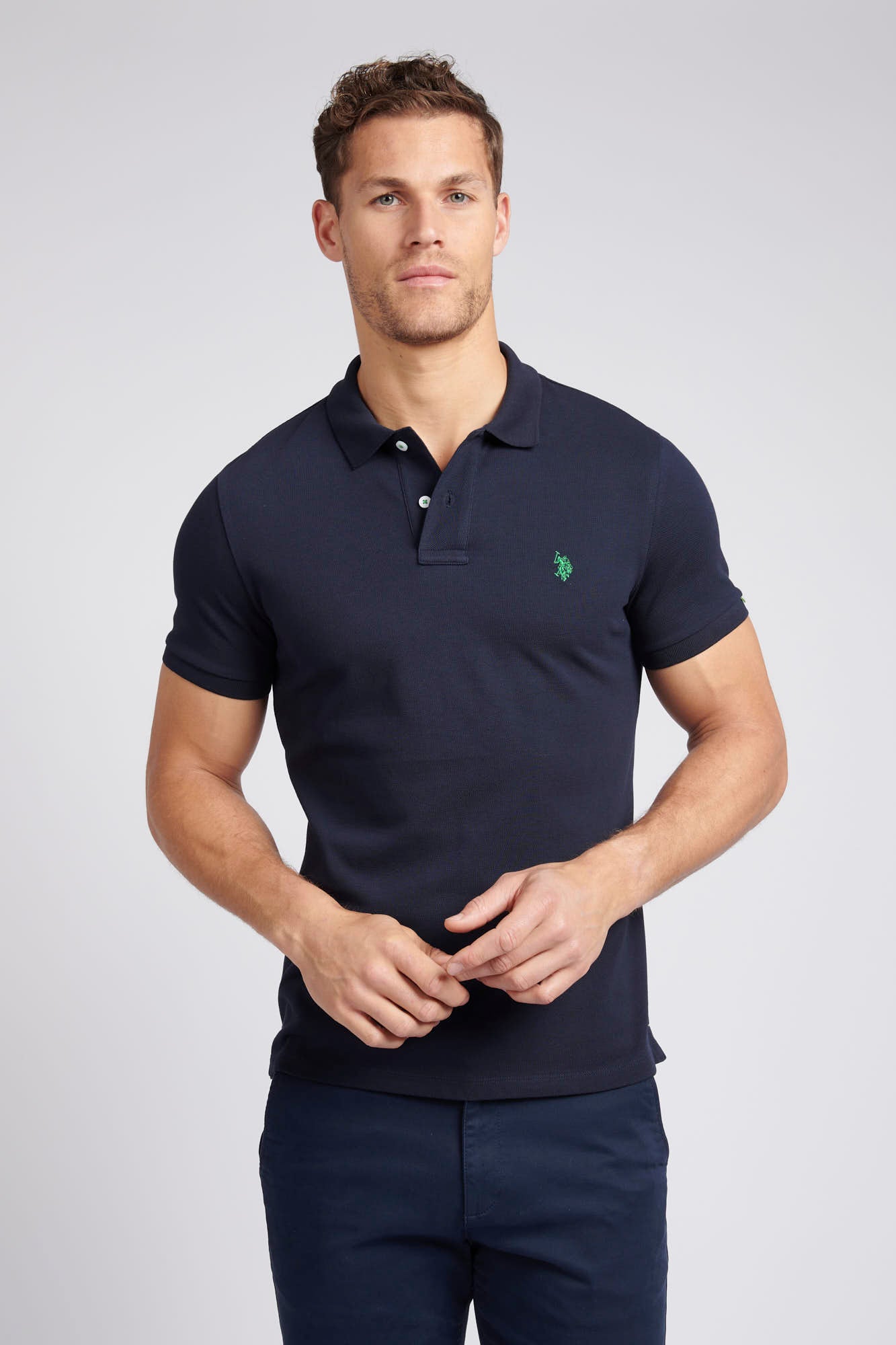 Mens Life Polo Shirt in Dark Sapphire Navy