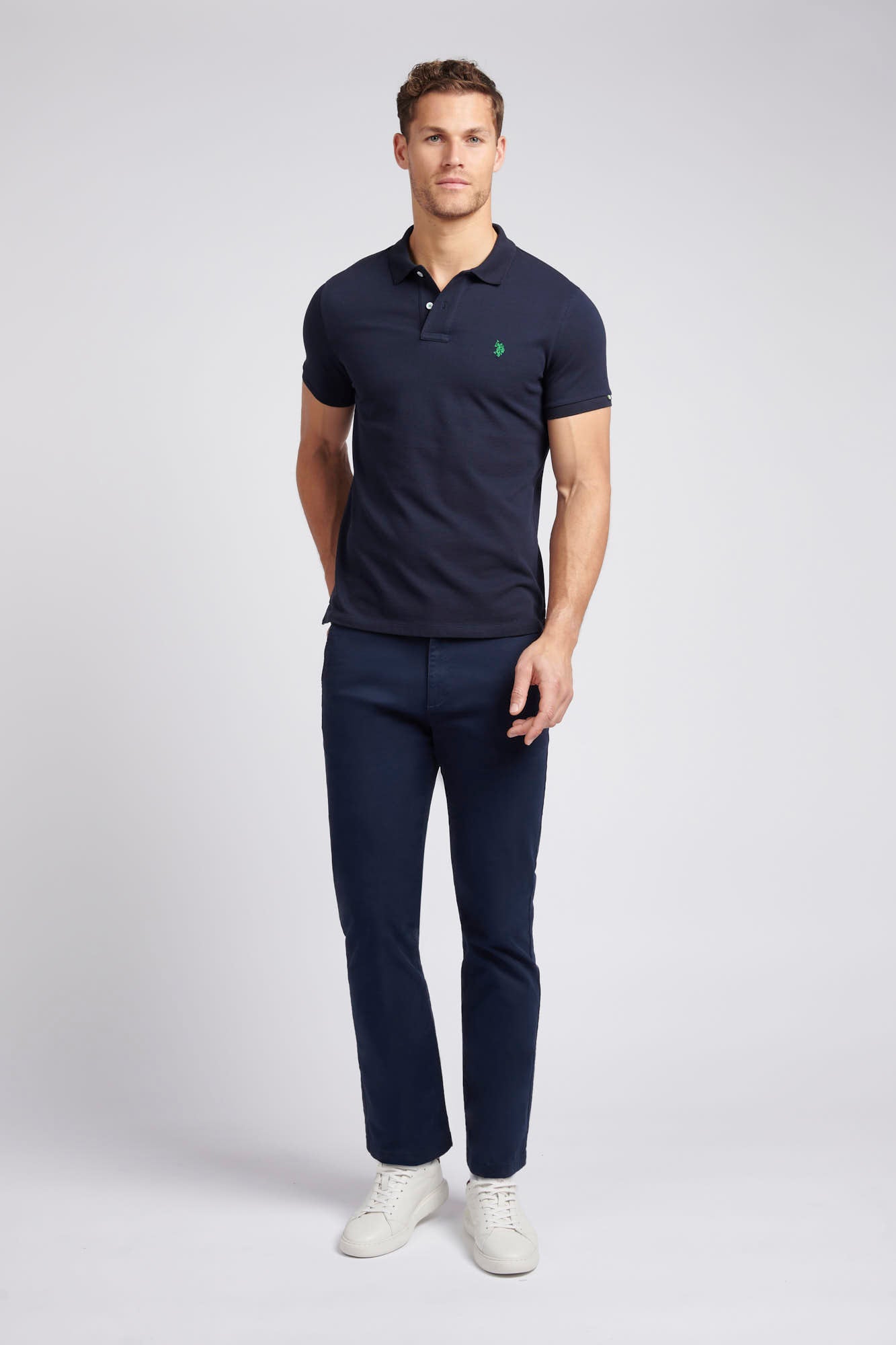 Mens Life Polo Shirt in Dark Sapphire Navy