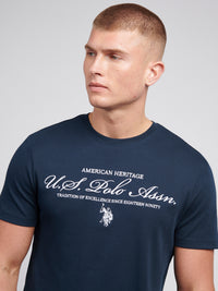 Mens Premium Graphic T-Shirt in Dark Sapphire Navy