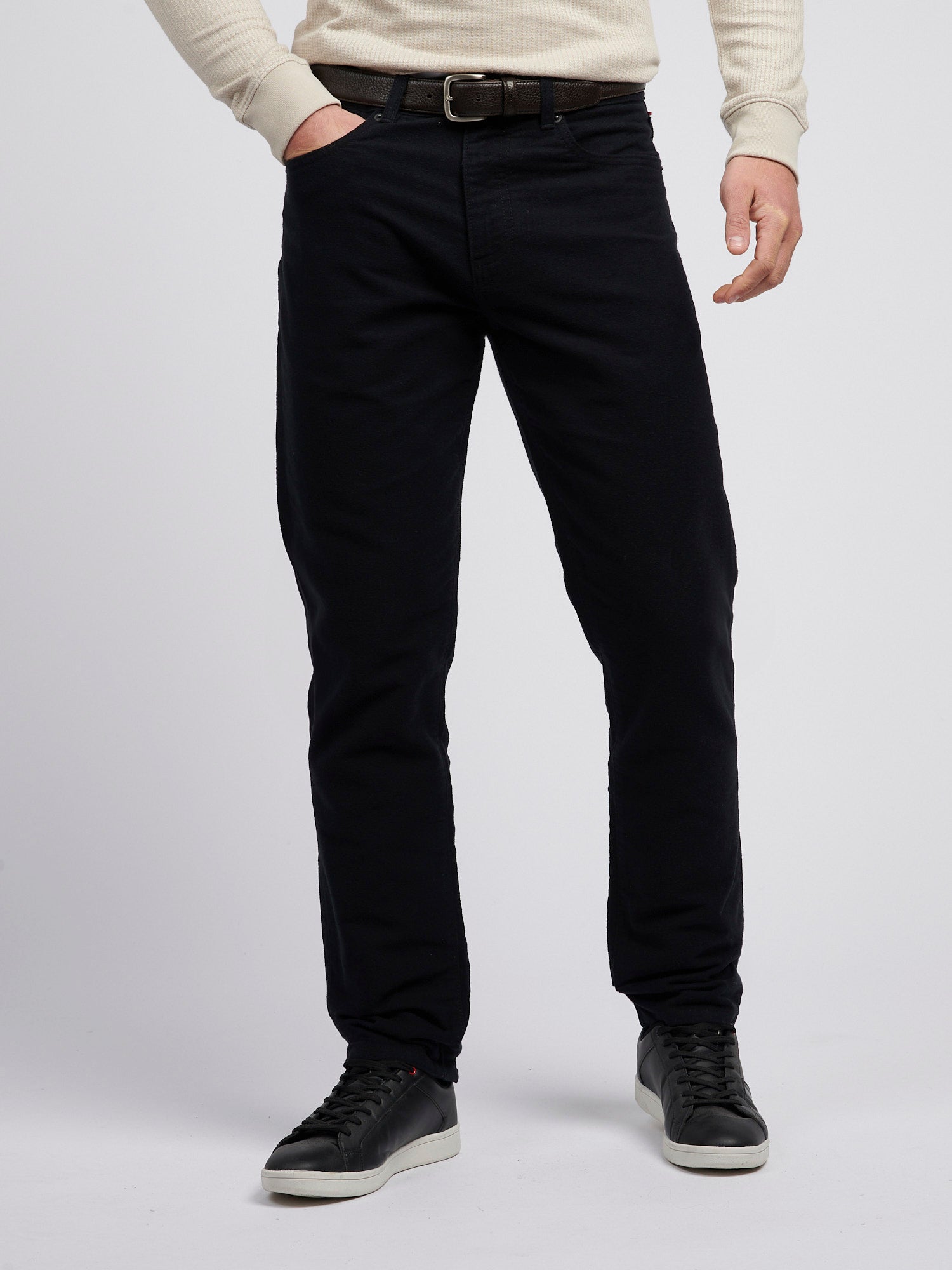 Men's 5 pocket black trousers hotsell