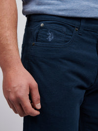 Mens Moleskin 5 Pocket Trousers in Dark Sapphire Navy