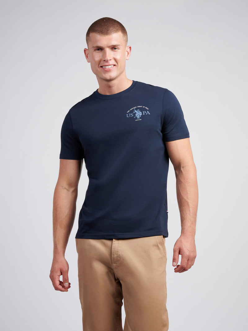 Mens Back Graphic T-Shirt in Dark Sapphire Navy