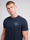 Mens Back Graphic T-Shirt in Dark Sapphire Navy