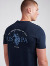 Mens Back Graphic T-Shirt in Dark Sapphire Navy