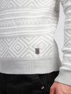 Mens Fairisle Crew Neck in Mid Grey Marl