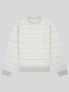 Mens Fairisle Crew Neck in Mid Grey Marl