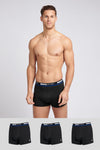 Mens 3 Pack Sports Boxer Shorts in Black