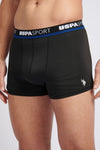 Mens 3 Pack Sports Boxer Shorts in Black