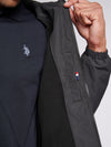 Mens Fleece Lined Windbreaker in Black