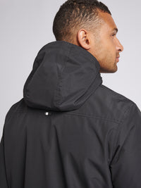 Mens Fleece Lined Windbreaker in Black