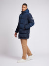 Mens Classic Longline Puffer Jacket in Dark Sapphire Navy