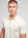 Mens Textured Polo Shirt in Moonstruck