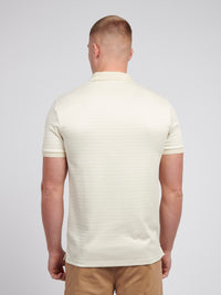 Mens Textured Polo Shirt in Moonstruck