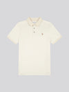 Mens Textured Polo Shirt in Moonstruck