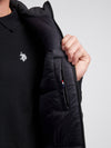 Mens Clean Front Quilt Gilet in Black