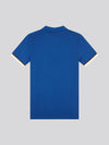 Mens Pop Colour Pique Polo Shirt in Navy Peony