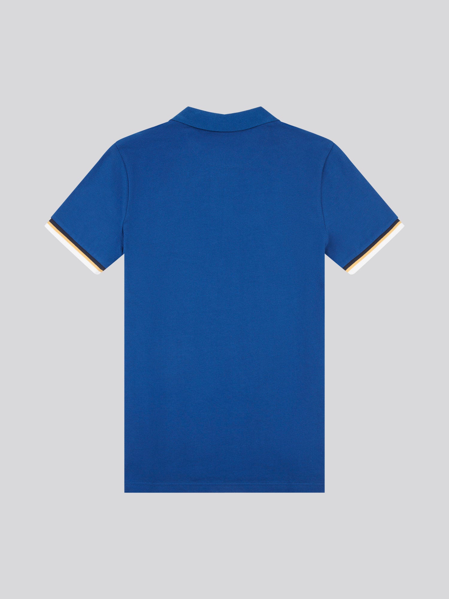 Mens Pop Colour Pique Polo Shirt in Navy Peony