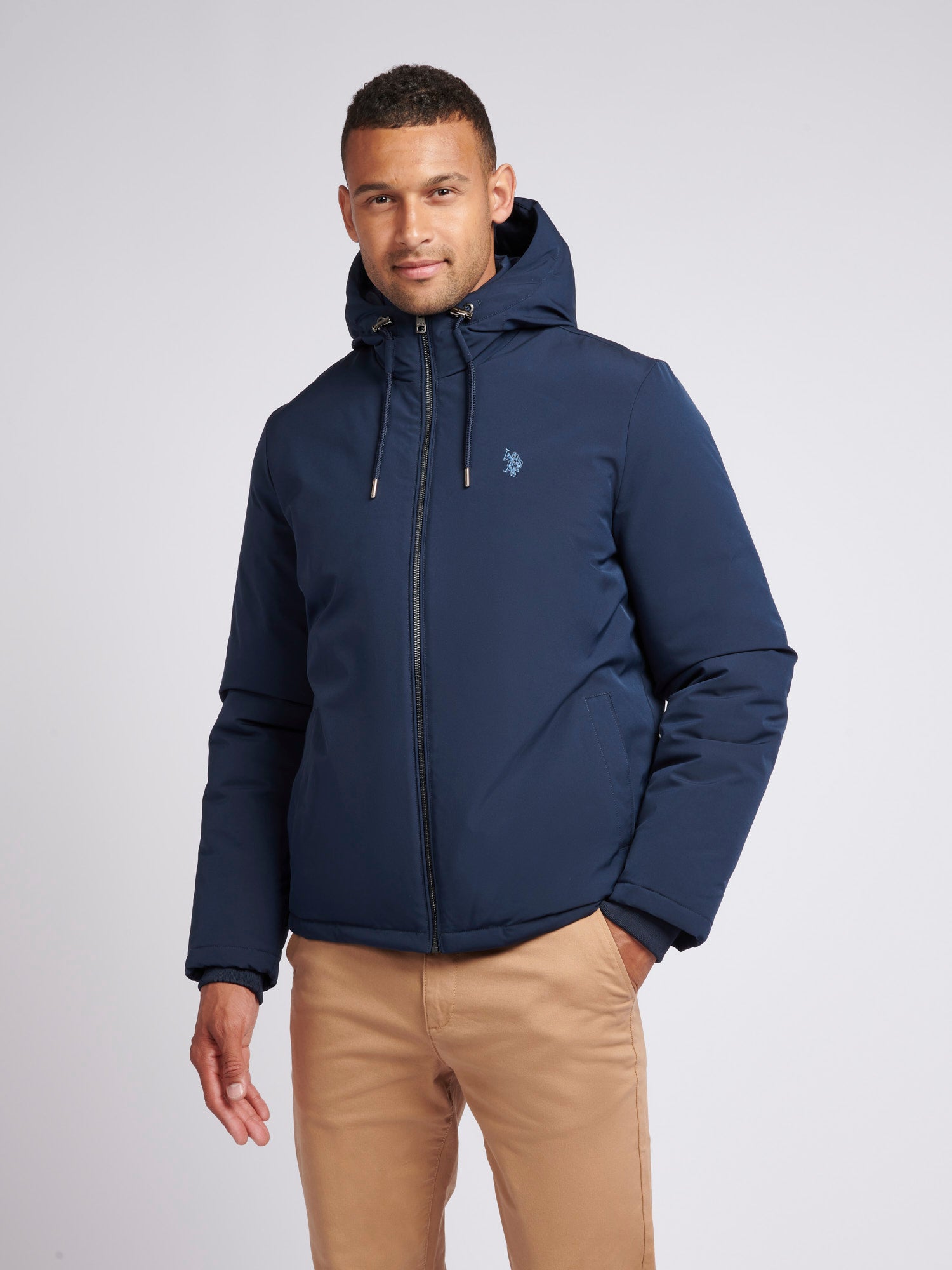 Dark blue polo jacket online