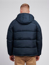 Mens Ripstop Hooded Puffer Jacket in Dark Sapphire Navy