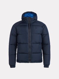 Mens Ripstop Hooded Puffer Jacket in Dark Sapphire Navy