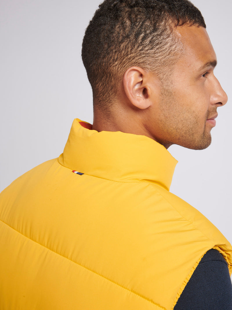 Mens Wide Baffle Gilet in Mango Mojito