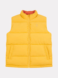 Mens Wide Baffle Gilet in Mango Mojito