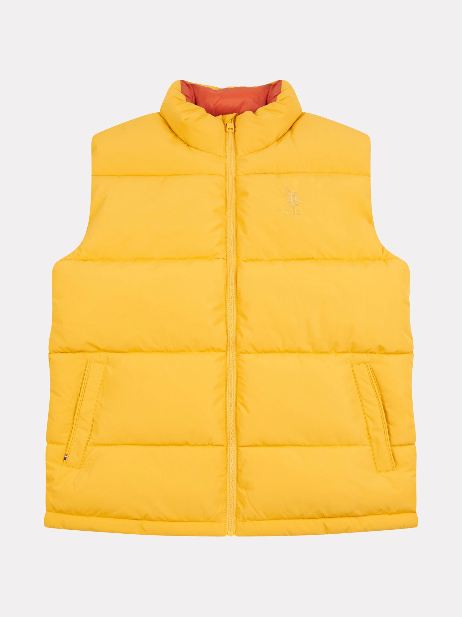 Mens Wide Baffle Gilet in Mango Mojito