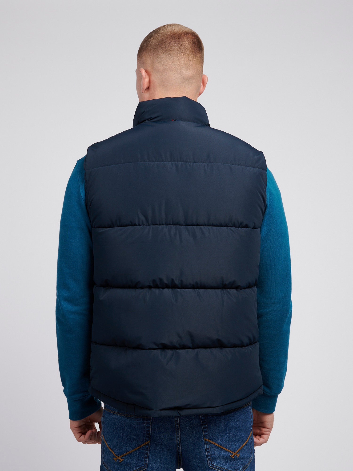 Mens Wide Baffle Gilet in Dark Sapphire Navy