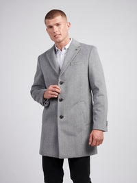 Mens Herringbone Coat in Ebony Windsor Wine DHM