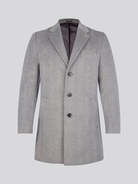 Mens Herringbone Coat in Ebony Windsor Wine DHM