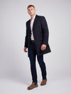 Mens Notch Overcoat in Dark Sapphire Navy