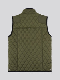 Quilted Hacking Gilet Forest Night